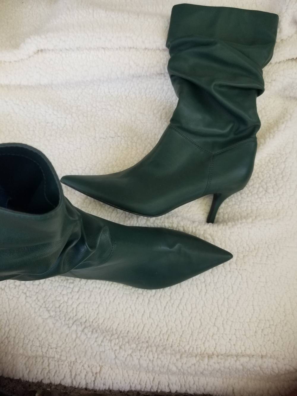 Women’s Pointed-Toe Dark Green Marc Fisher Boots - Picture 3 of 5
